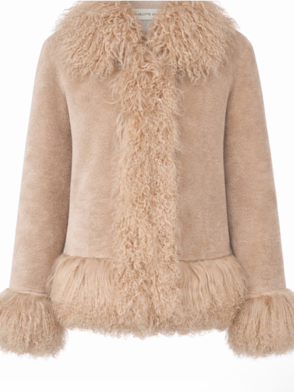 Charlotte Stone Olive Coat in tan
